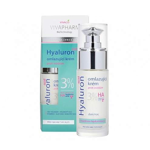 VIVACO Omlazující krém s kyselinou hyaluronovou VIVAPHARM 30 ml VIVACO Omlazující krém s kyselinou hyaluronovou VIVAPHARM 30 ml