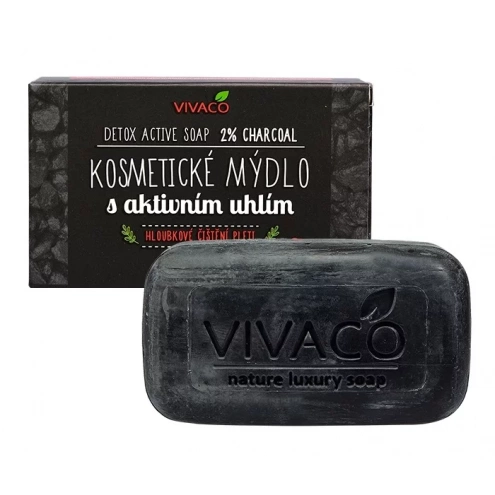 VIVACO Přírodní mýdlo s aktivním uhlím CHARCOAL 2% 100 g VIVACO Přírodní mýdlo s aktivním uhlím CHARCOAL 2% 100 g
