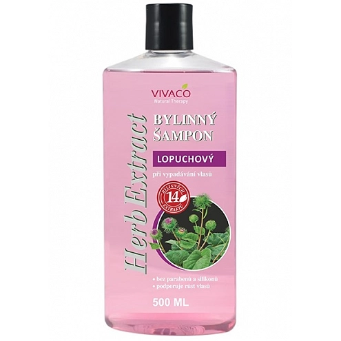 VIVACO Bylinný šampon Lopuch HERB EXTRACT 500 ml VIVACO Bylinný šampon Lopuch HERB EXTRACT 500 ml