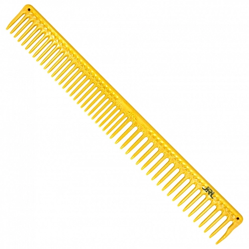 JRL Long Round Tooth Cutting Comb J306 Yellow