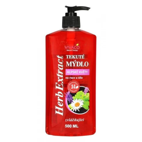 VIVACO Tekuté mýdlo Alpské květy HERB EXTRACT 500 ml