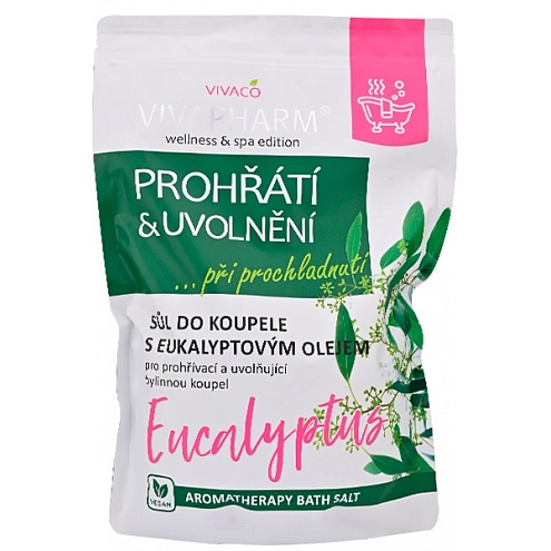 VIVACO Eukalyptová sůl do koupele NACHLAZENÍ a RÝМA 1000 g VIVACO Eukalyptová sůl do koupele NACHLAZENÍ a RÝМA 1000 g