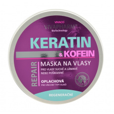 VIVACO Keratinová maska na vlasy s kofeinem VIVAPHARM 200 ml
