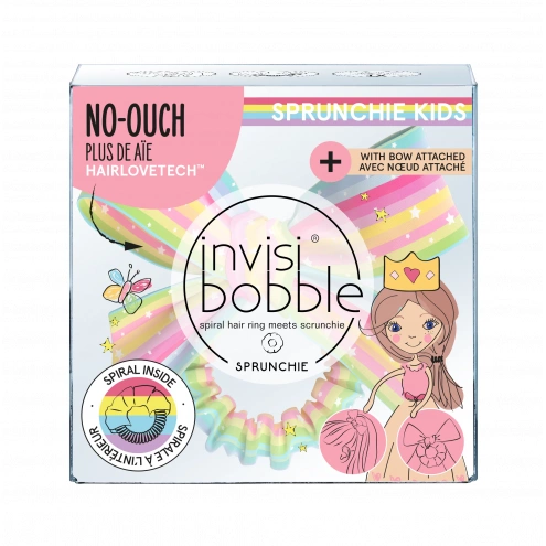 Invisibobble KIDS SLIM SPRUNCHIE w. BOW Let‘s Chase Rainbows