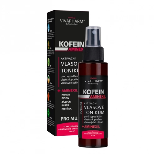 VIVACO Aktivační vlasové tonikum pro muže KOFEIN +AMINEXIL 100 ml