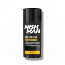 Keratínové vlákno na stavbu vlasov čierná Nishman Hair Building Keratin Fiber Black 21g