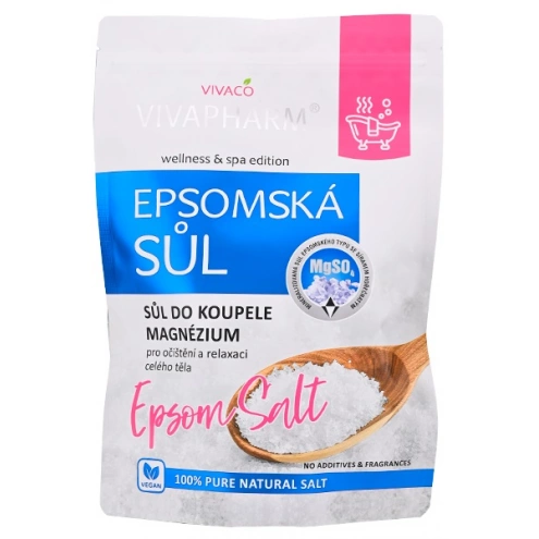 VIVACO Epsomská sůl do koupele OČISTA & RELAX 1000 g