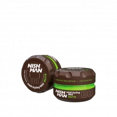 Matný vlasový vosk  Čierna vanilka Nishman 08 Matte Look 100g