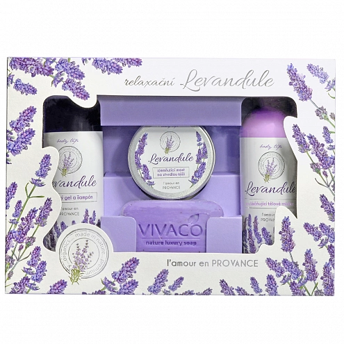 VIVACO Dárková kazeta kosmetiky s levandulovým olejem