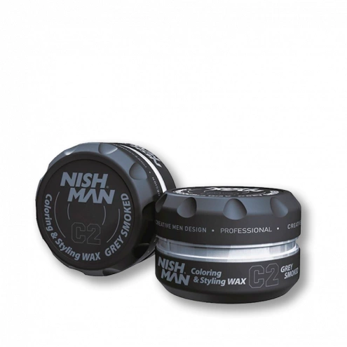 NishMan farbiaci vosk na vlasy C2 Grey Smoked 100ml