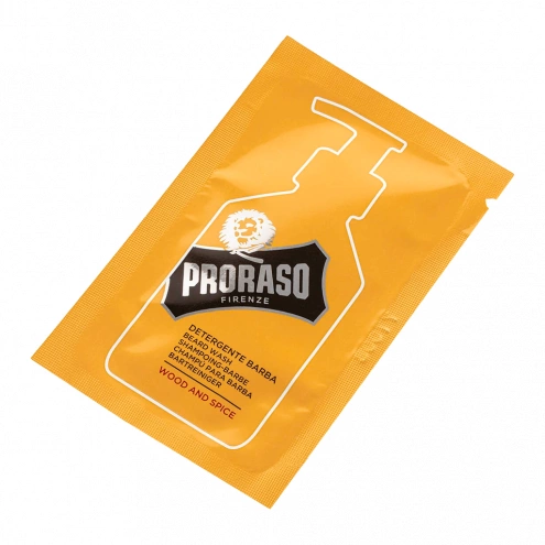Proraso čistiaci šampón na bradu vzorka Wood &amp; Spice 4 ml