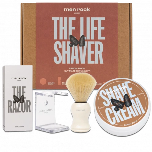 Men Rock kompletná sada na holenie The Life Shaver - Sandalwood