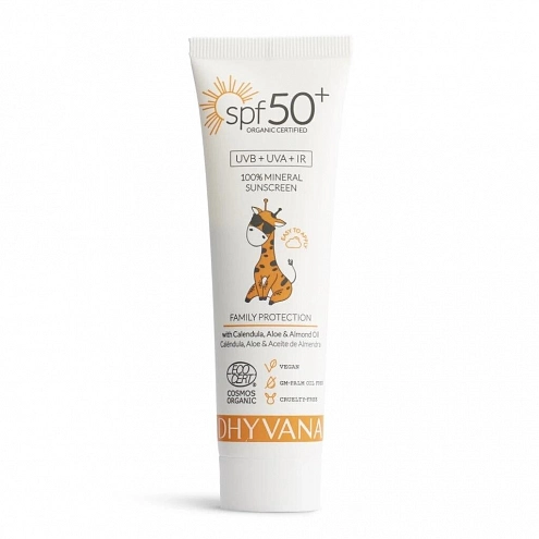 Dhyvana Natural Mineral Infant Sunscreen SPF 50+ 50 ml