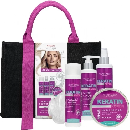 VIVACO Dámská kabelka vlasové péče s keratinem a kofeinem