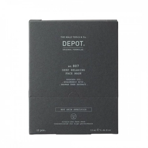 Depot 807 Deep Relaxing Face Mask 12x13ml Depot 807 Deep Relaxing Face Mask 12x13ml