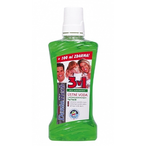 Ústní voda Fresh Mint & Tea Tree Oil DENTA HERB 400 ml + 100 ml ZDARMA Ústní voda Fresh Mint & Tea Tree Oil DENTA HERB 400 ml + 100 ml ZDARMA
