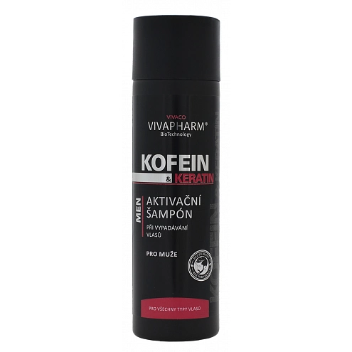 VIVACO Kofeinový šampon s keratinem pro muže VIVAPHARM 200ml VIVACO Kofeinový šampon s keratinem pro muže VIVAPHARM 200ml