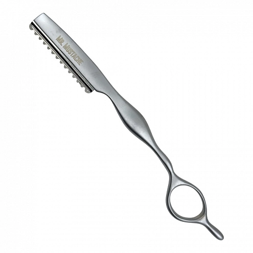 MR. MUSTACHE Styling Razor Silver Hair Thinning Razor