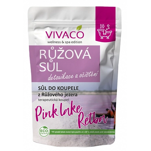 VIVACO Sůl do koupele z RŮŽOVÉHO JEZERA RETBA 1000 g