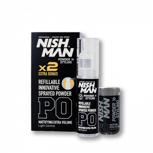 NishMan stylingový púder na vlasy v spreji P0 20+20g