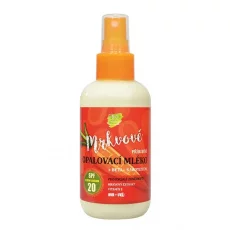 VIVACO 100% Přírodní opalovací mléko s mrkvovým extraktem SPF 20 150 ml