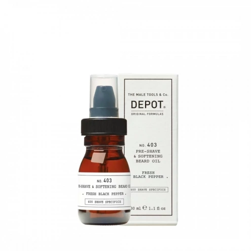 Depot 403 Pre-shave&Softening Beard Oil Fresh black pepper 30ml Depot 403 Pre-shave&Softening Beard Oil Fresh black pepper 30ml