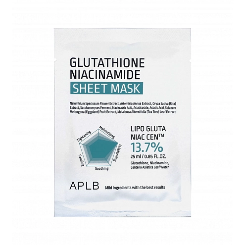 APLB Glutathione Niacinamide Sheet Mask 25 ml