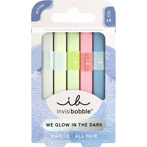 Invisibobble HAIRTIE Glow in the Dark 5pc