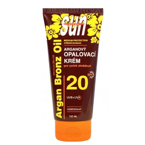 VIVACO Opalovací krém s BIO arganovým olejem SPF 20 SUN VITAL 100 ml