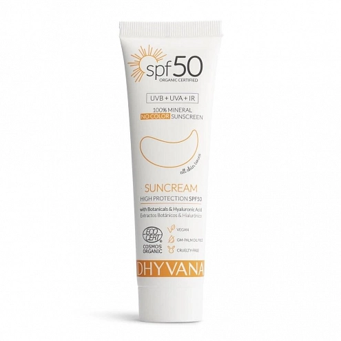 Dhyvana Natural Mineral Facial Sunscreen SPF 50 50 ml