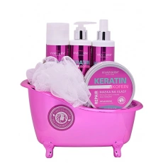 VIVACO Dárková vanička vlasové péče s keratinem a kofeinem