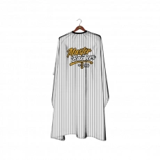 NishMan kadernícka pláštenka Master Barbers, biela