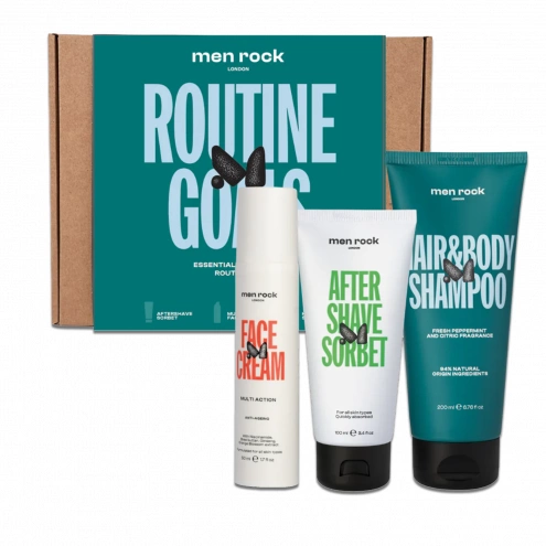 Men Rock esenciálna sada pre každodennú starostlivosť Routine Goals