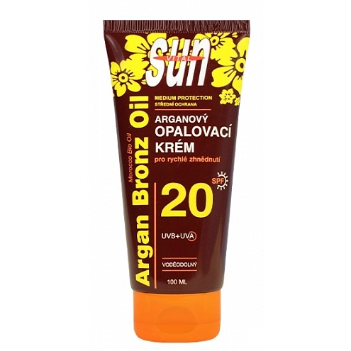VIVACO Opalovací krém s BIO arganovým olejem SPF 20 SUN VITAL 100 ml