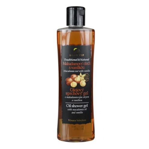 VIVACO Olejový sprchový gel Makadamový ořech s vanilkou BODY TIP 200 ml VIVACO Olejový sprchový gel Makadamový ořech s vanilkou BODY TIP 200 ml