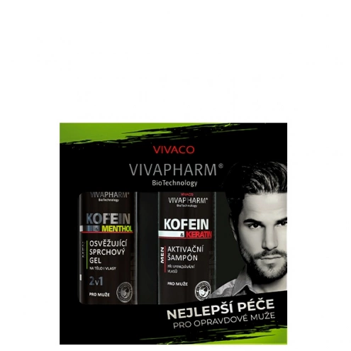 VIVACO Dárková kazeta péče pro muže s kofeinem