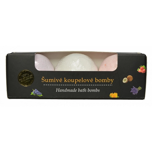 VIVACO Koupelová bomba Hrozno, Kokos, Jahoda BODY TIP 3 x 45 g VIVACO Koupelová bomba Hrozno, Kokos, Jahoda BODY TIP 3 x 45 g