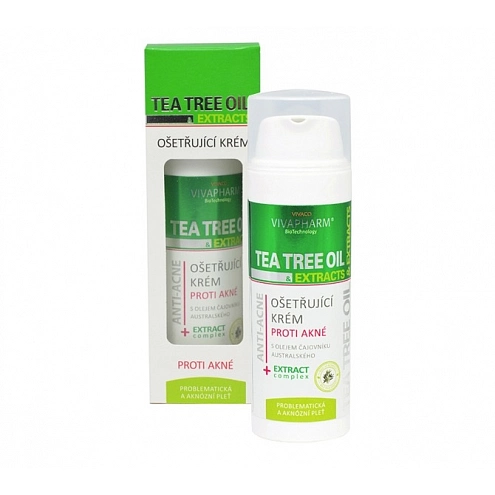 VIVACO Pleťový ošetřující krém s Tea Tree Oil VIVAPHARM 50 ml
