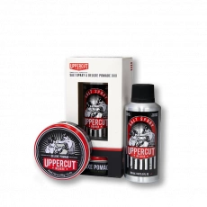 Darčeková sada na vlasy pre panov Uppercut Deluxe Pomade + Salt Spray