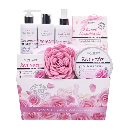 VIVACO Dárkové balení kosmetiky s růžovou vodou