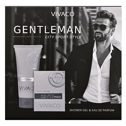 VIVACO Dárková kazeta pánské kosmetiky GENTLEMAN SILVER