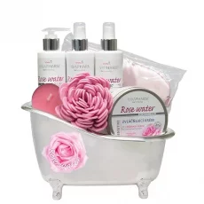 VIVACO Dárková vanička kosmetiky s růžovou vodou