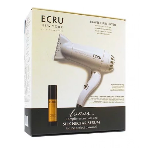 Ecru New York Travel Hair Dryer + BONUS Silk Nectar Serum 40ml Ecru New York Travel Hair Dryer + BONUS Silk Nectar Serum 40ml